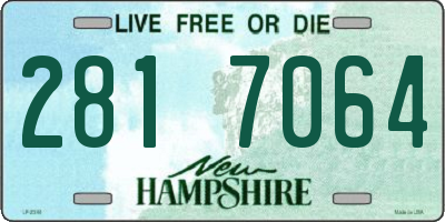 NH license plate 2817064