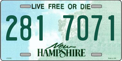 NH license plate 2817071