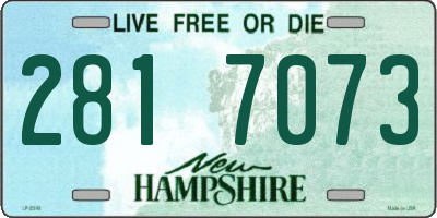 NH license plate 2817073