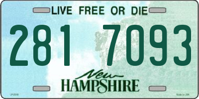 NH license plate 2817093