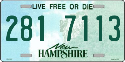 NH license plate 2817113