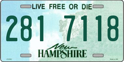 NH license plate 2817118