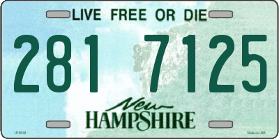 NH license plate 2817125