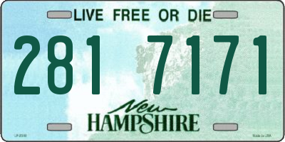 NH license plate 2817171
