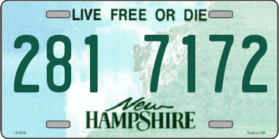 NH license plate 2817172
