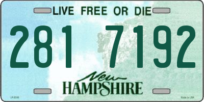 NH license plate 2817192