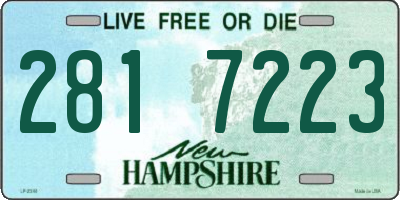 NH license plate 2817223