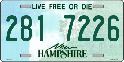 NH license plate 2817226