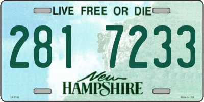 NH license plate 2817233