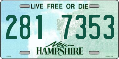 NH license plate 2817353