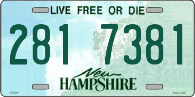 NH license plate 2817381