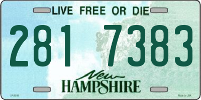 NH license plate 2817383