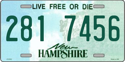 NH license plate 2817456