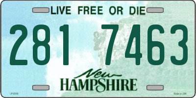 NH license plate 2817463