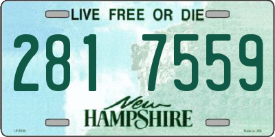 NH license plate 2817559