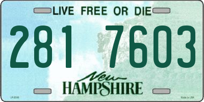 NH license plate 2817603
