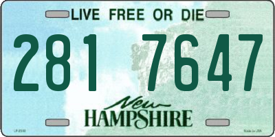 NH license plate 2817647