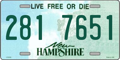 NH license plate 2817651