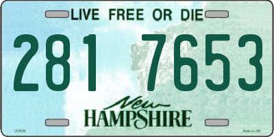 NH license plate 2817653