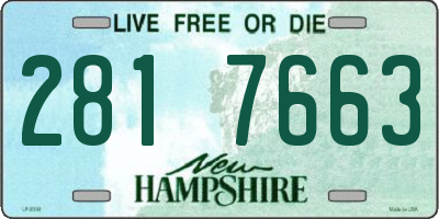 NH license plate 2817663