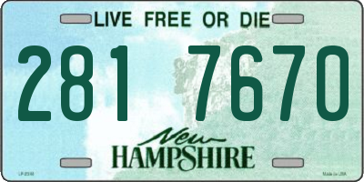 NH license plate 2817670