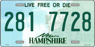 NH license plate 2817728