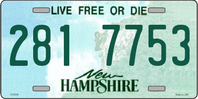 NH license plate 2817753