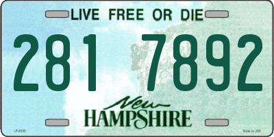 NH license plate 2817892