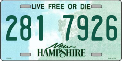 NH license plate 2817926
