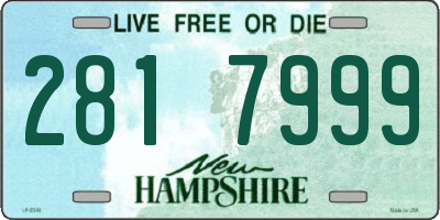 NH license plate 2817999