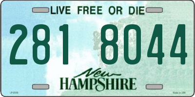 NH license plate 2818044