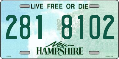 NH license plate 2818102