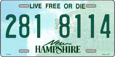 NH license plate 2818114