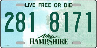 NH license plate 2818171