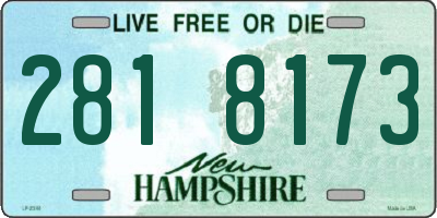 NH license plate 2818173