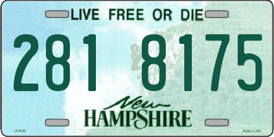 NH license plate 2818175