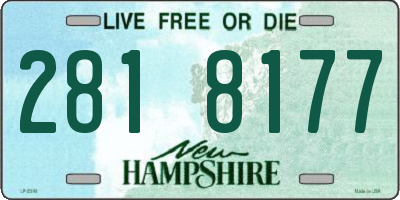 NH license plate 2818177