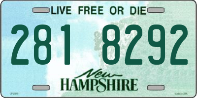 NH license plate 2818292