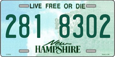 NH license plate 2818302