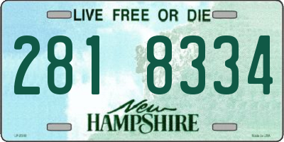 NH license plate 2818334