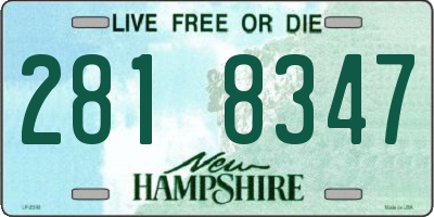 NH license plate 2818347