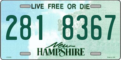 NH license plate 2818367