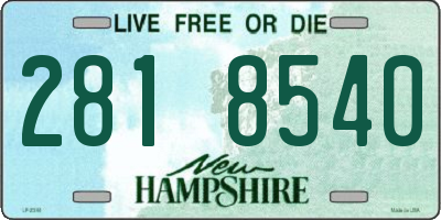 NH license plate 2818540