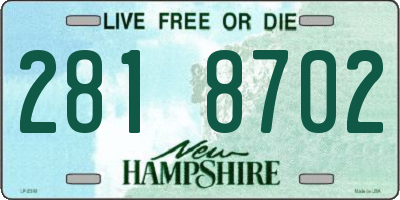 NH license plate 2818702