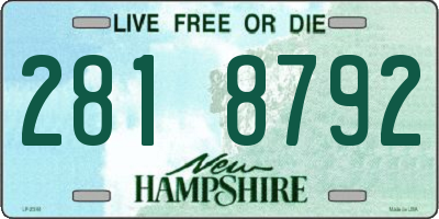 NH license plate 2818792