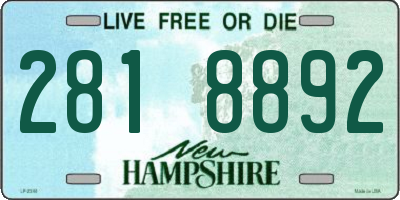 NH license plate 2818892