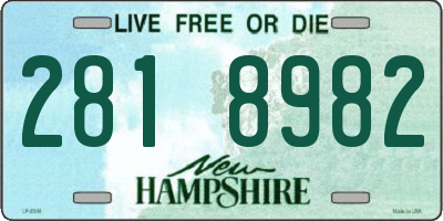 NH license plate 2818982