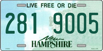 NH license plate 2819005