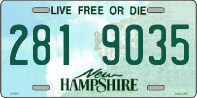 NH license plate 2819035
