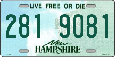 NH license plate 2819081